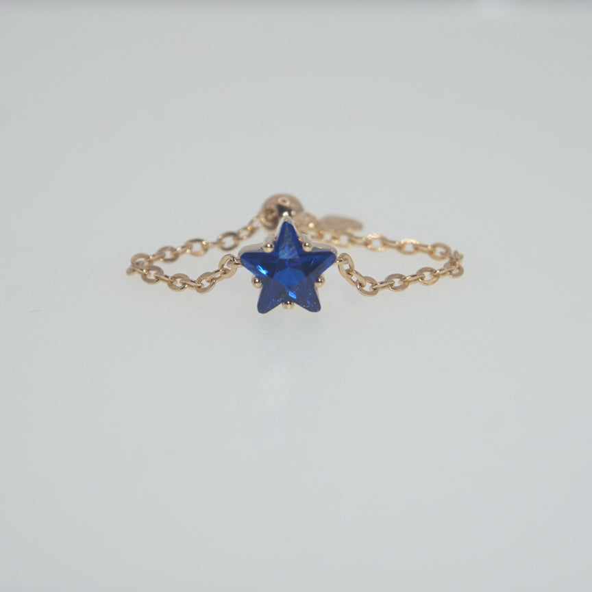 North Star Chain Ring- Gold
