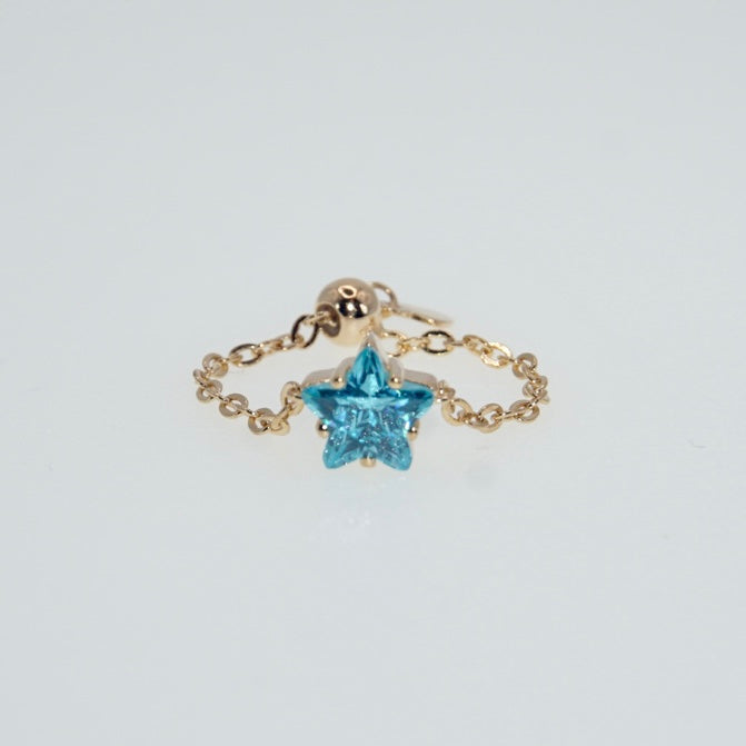 North Star Chain Ring- Gold